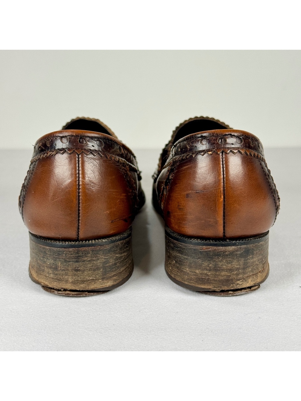 VTG Leather Penny Loafers - 10 - Picture 6 of 8
